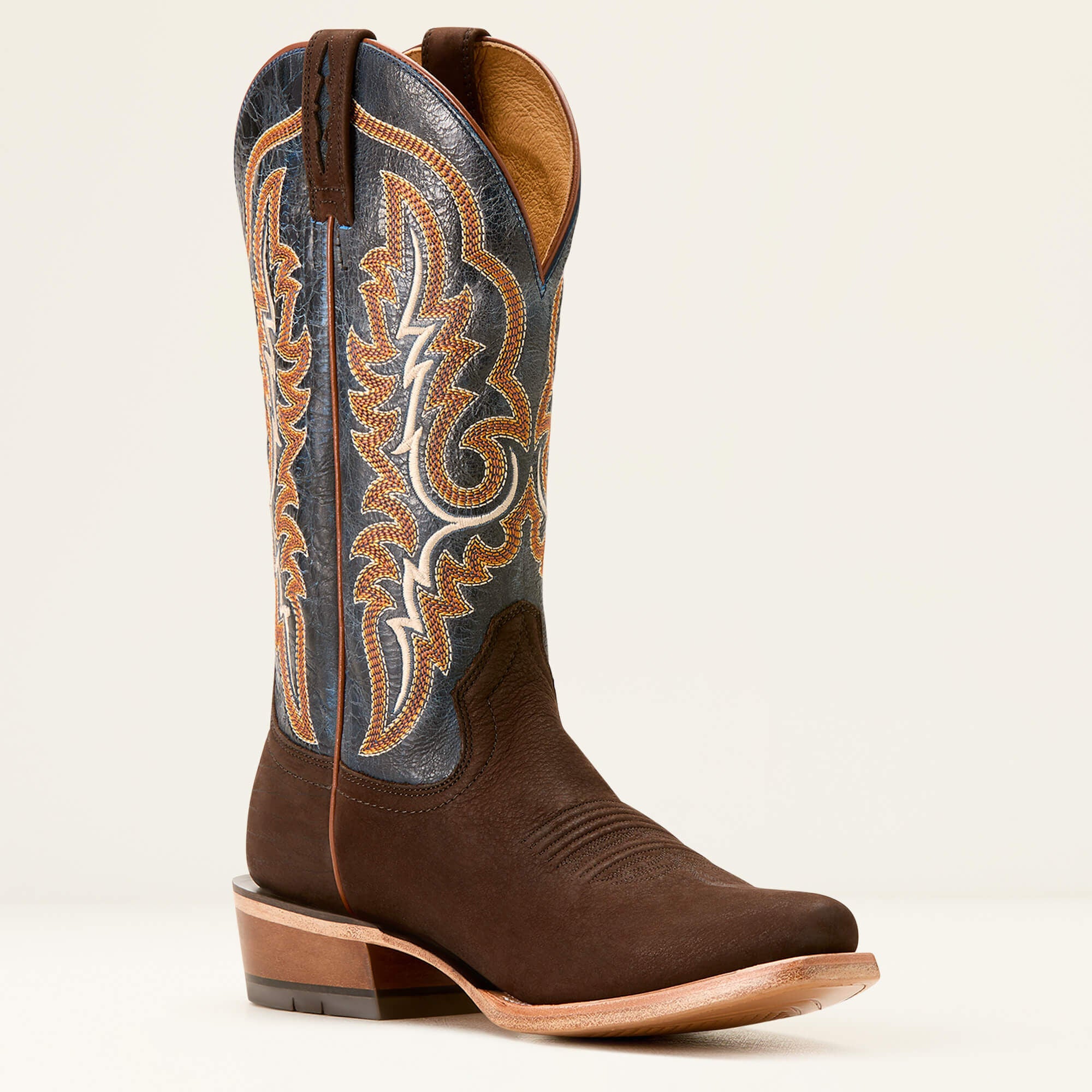 Futurity Relentless Bama Fury Cowboy Boot Men - CHOCOLATE BISON/ROYAL BLUE
