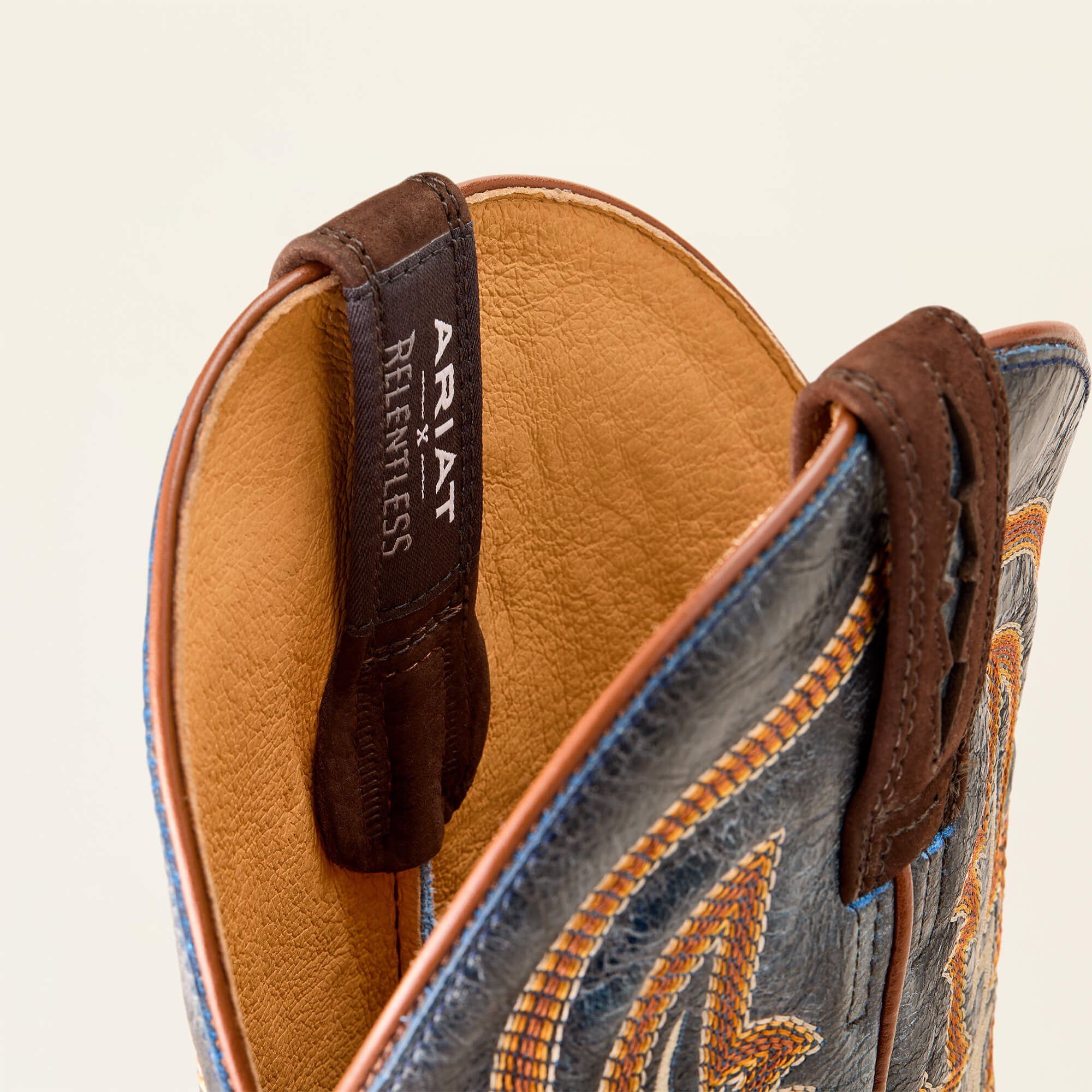 Futurity Relentless Bama Fury Cowboy Boot Men - CHOCOLATE BISON/ROYAL BLUE