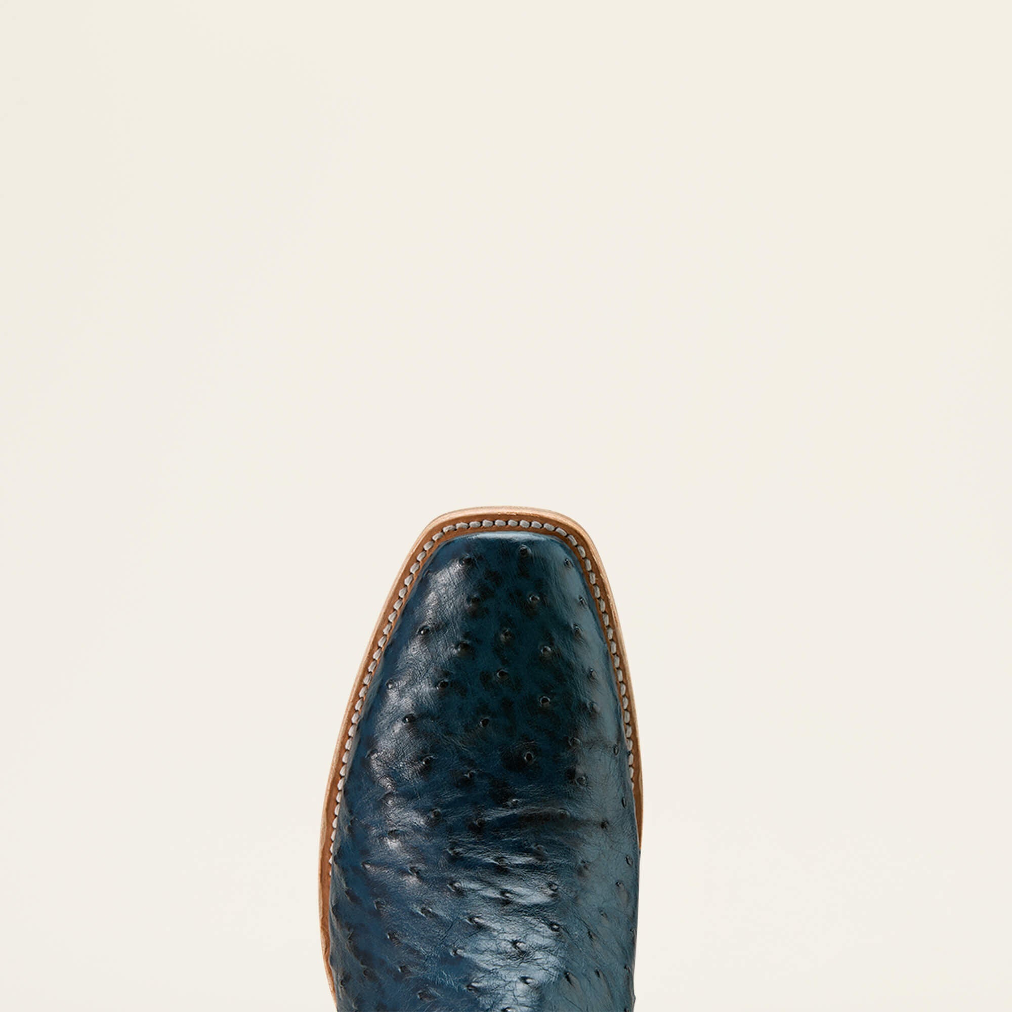 Futurity Outlaw Cowboy Boot Men - BLUE FULL QUILL OSTRICH/STONE BLUE