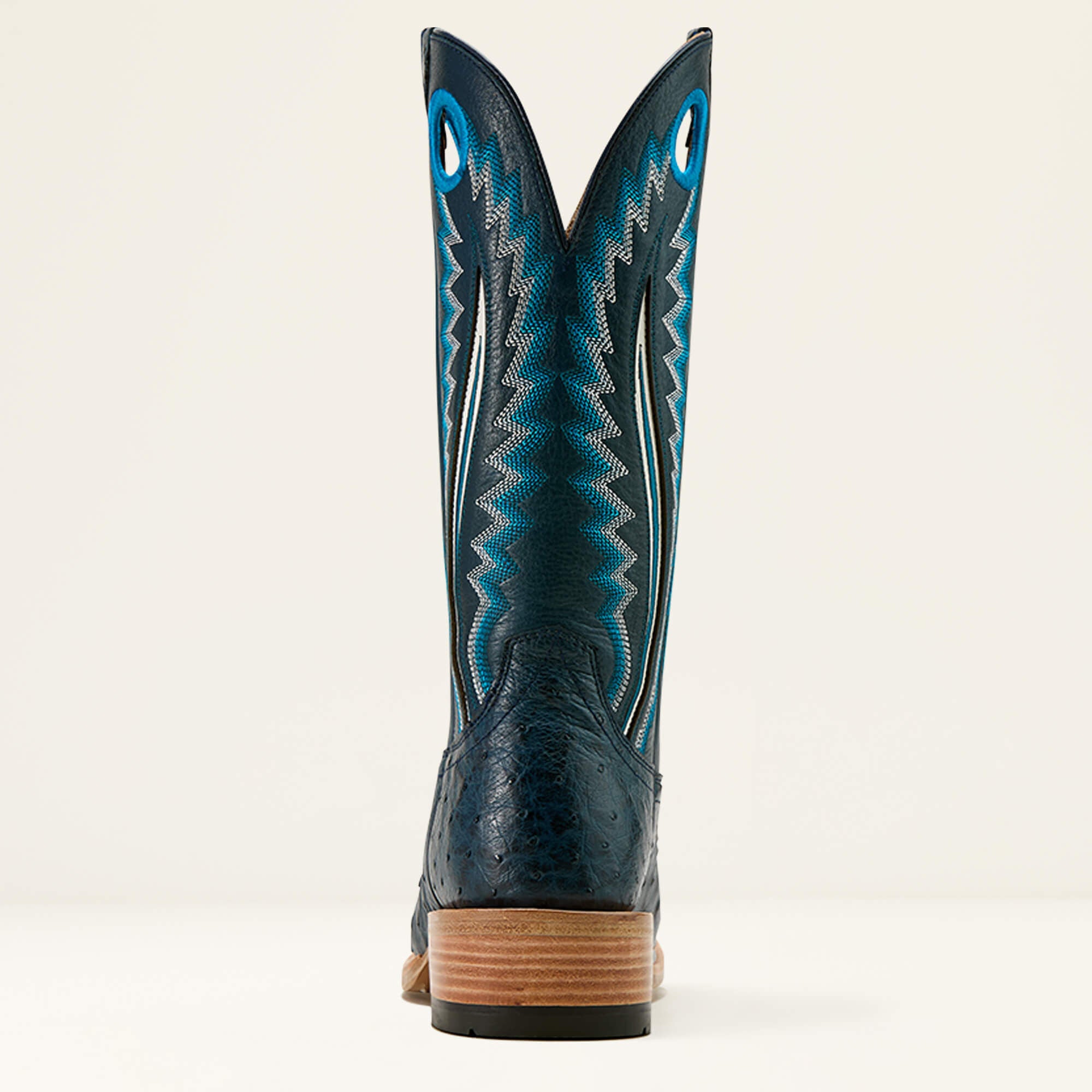 Futurity Outlaw Cowboy Boot Men - BLUE FULL QUILL OSTRICH/STONE BLUE