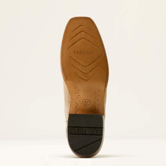 Futurity Cashout Narrow Cutter Toe Cowboy Boot Men - BONE ROUGHOUT/BITTER CHOCOLATE