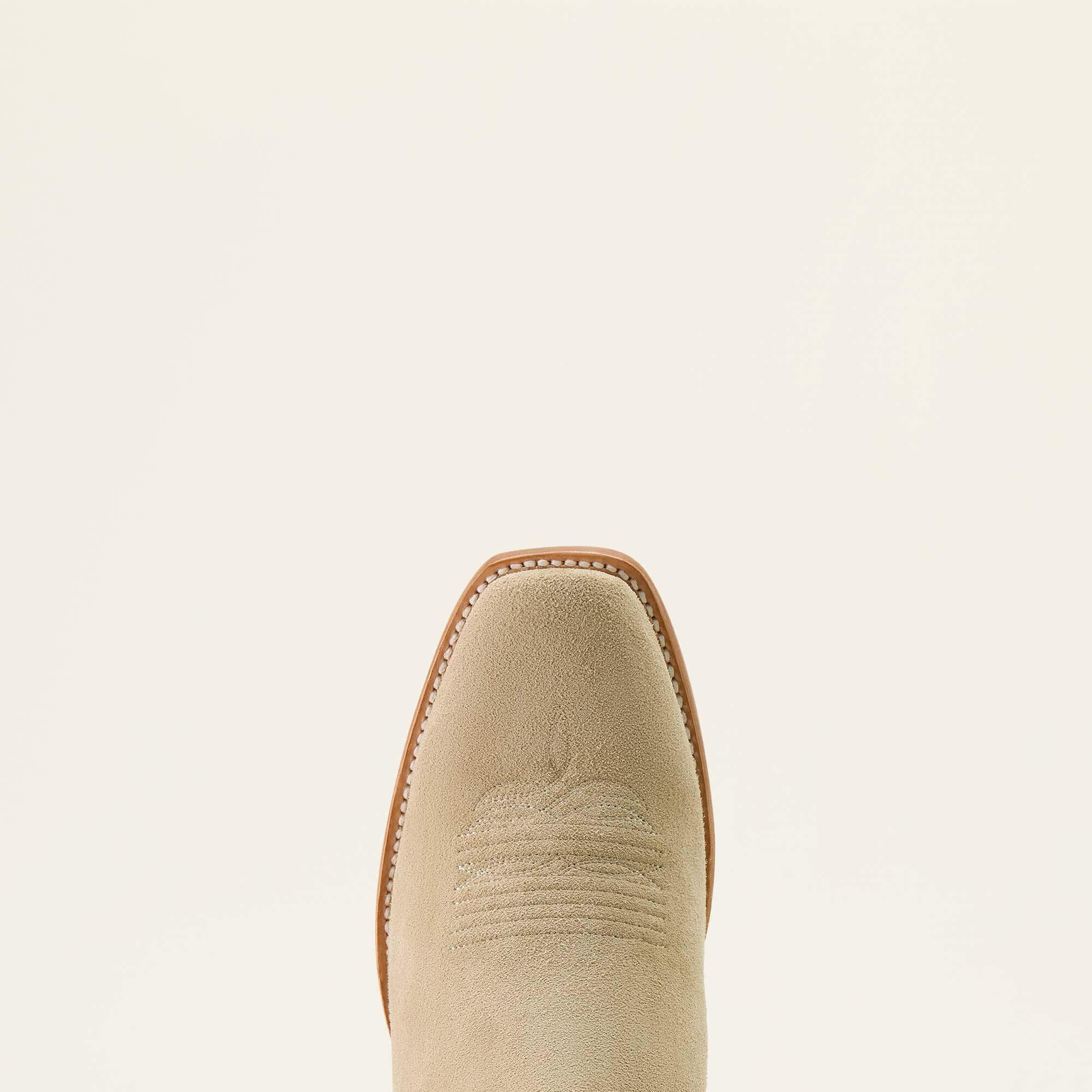 Futurity Cashout Narrow Cutter Toe Cowboy Boot Men - BONE ROUGHOUT/BITTER CHOCOLATE