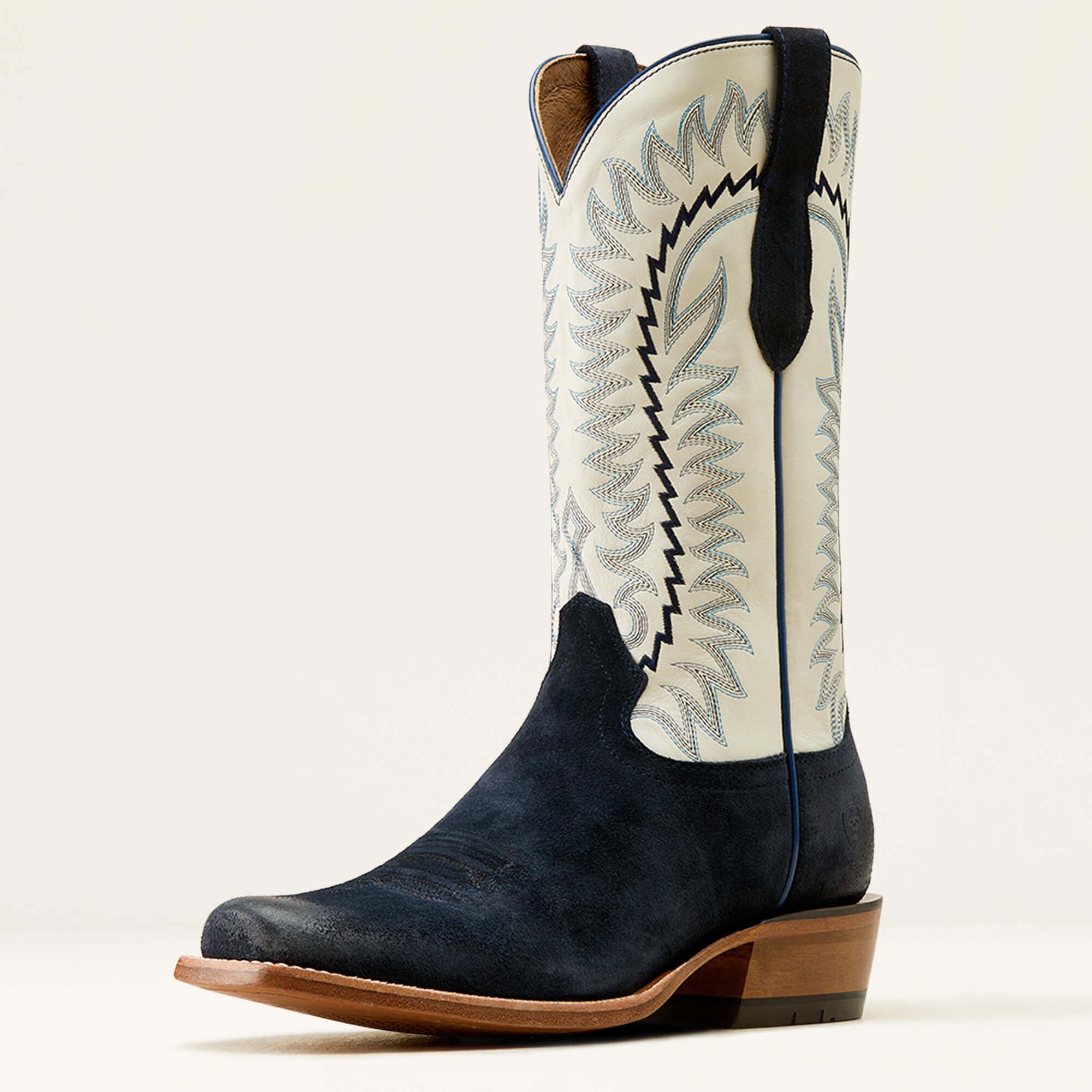 Futurity Time Cowboy Boot Men - POLO BLUE ROUGHOUT/BLANCO