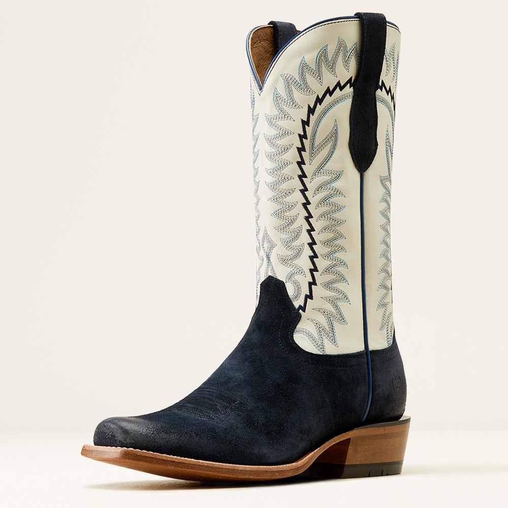 Futurity Time Cowboy Boot Men - POLO BLUE ROUGHOUT/BLANCO