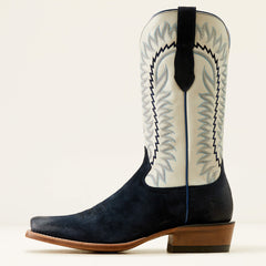 Futurity Time Cowboy Boot Men - POLO BLUE ROUGHOUT/BLANCO