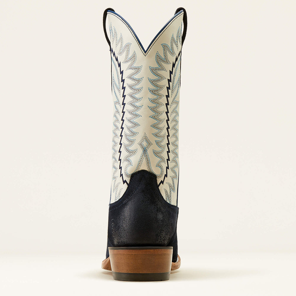 Futurity Time Cowboy Boot Men - POLO BLUE ROUGHOUT/BLANCO