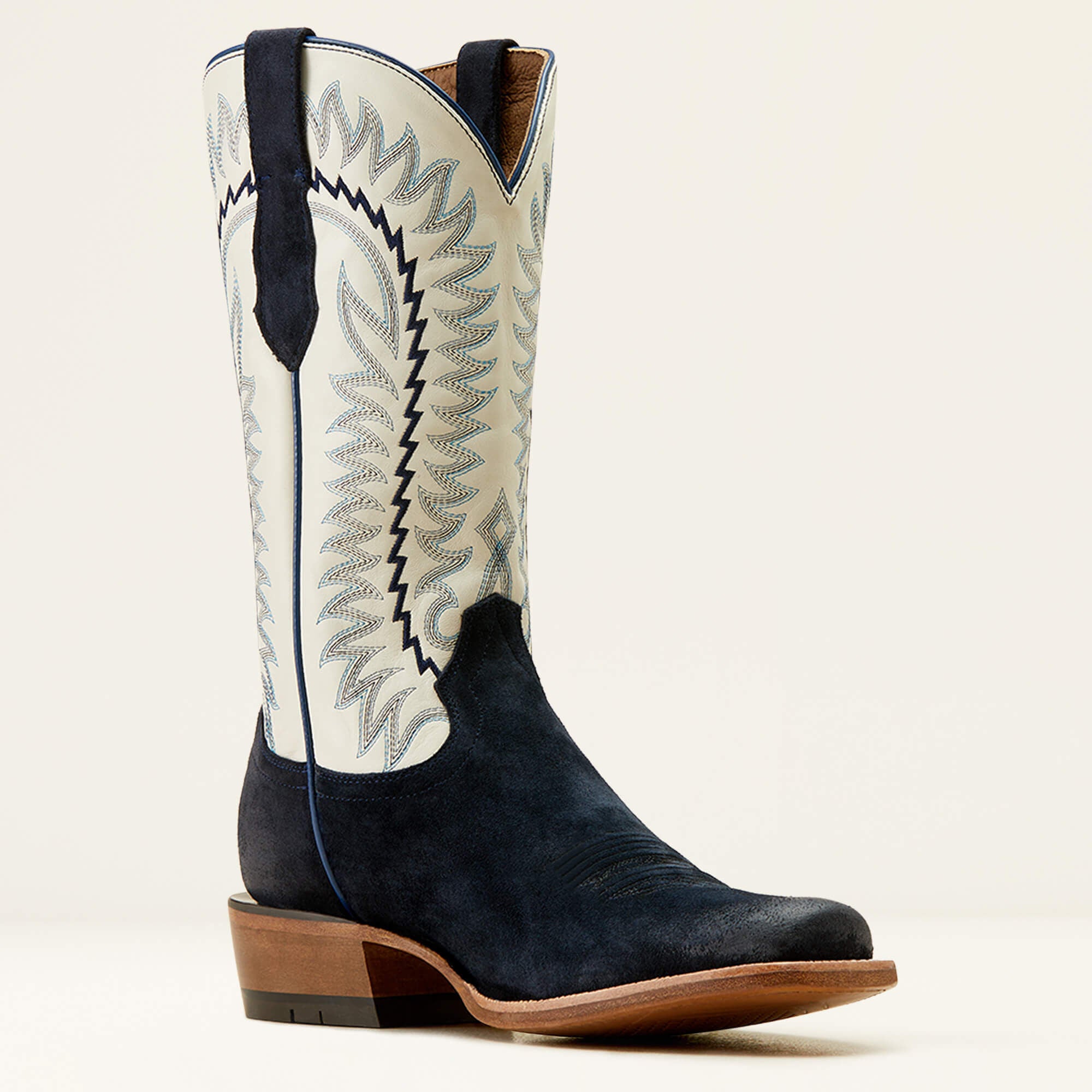 Futurity Time Cowboy Boot Men - POLO BLUE ROUGHOUT/BLANCO