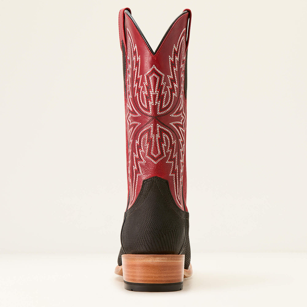Futurity Relentless Golde Rush Cowboy Boot Men - BLACK LIZARD/BRAVADO RED