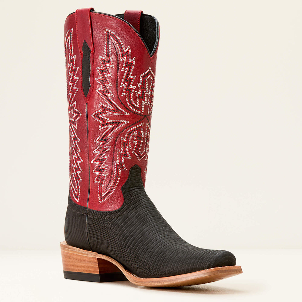 Futurity Relentless Golde Rush Cowboy Boot Men - BLACK LIZARD/BRAVADO RED