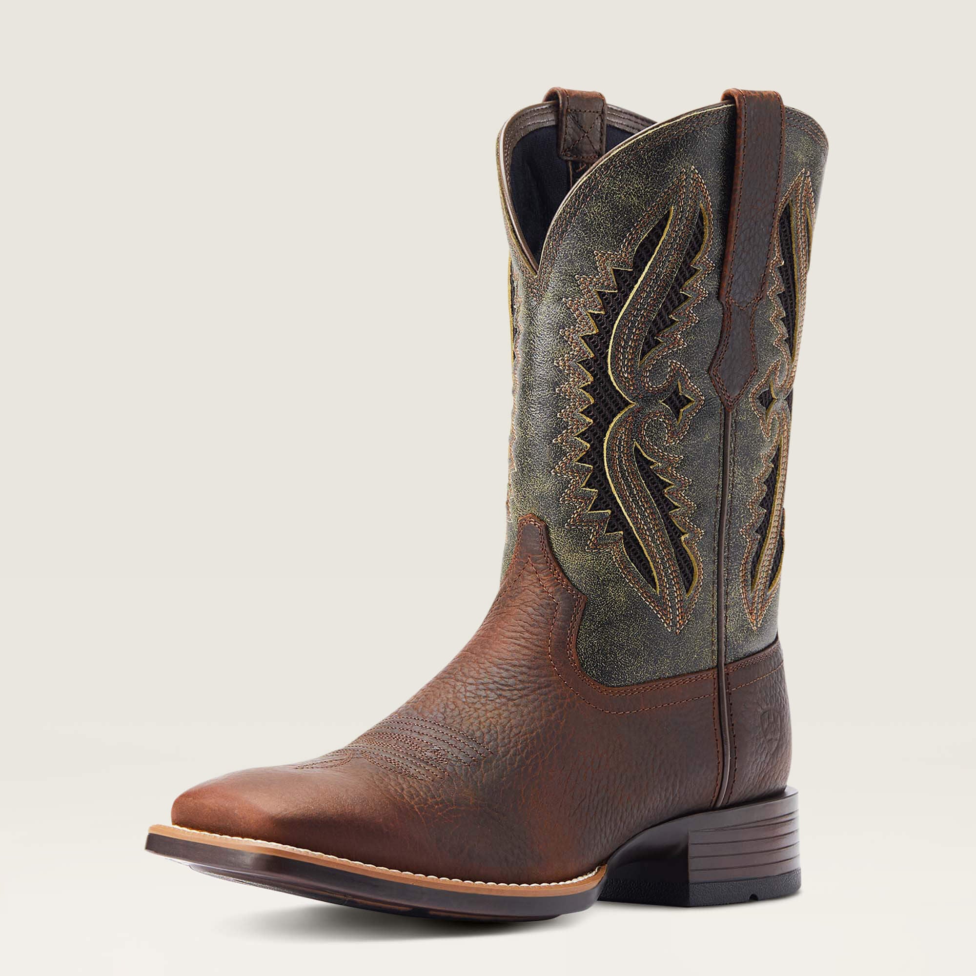Rowder VentTEK 360 Wide Square Toe Cowboy Boot Men - ROWDY RUST