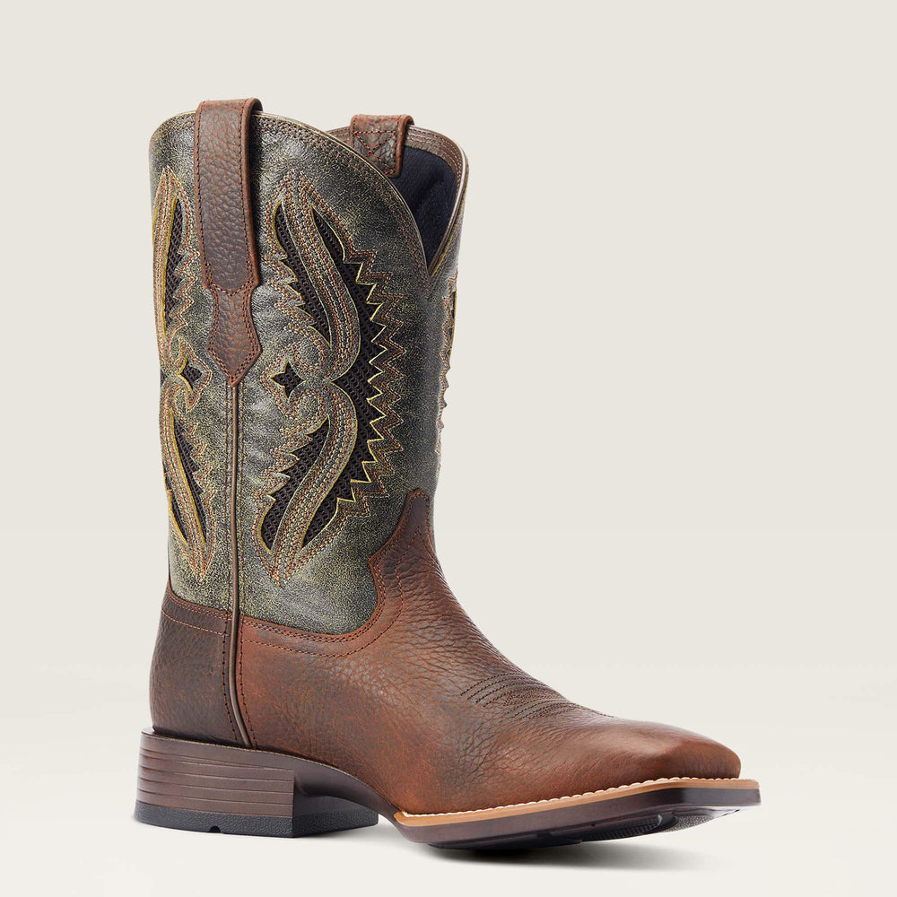 Rowder VentTEK 360 Wide Square Toe Cowboy Boot Men - ROWDY RUST