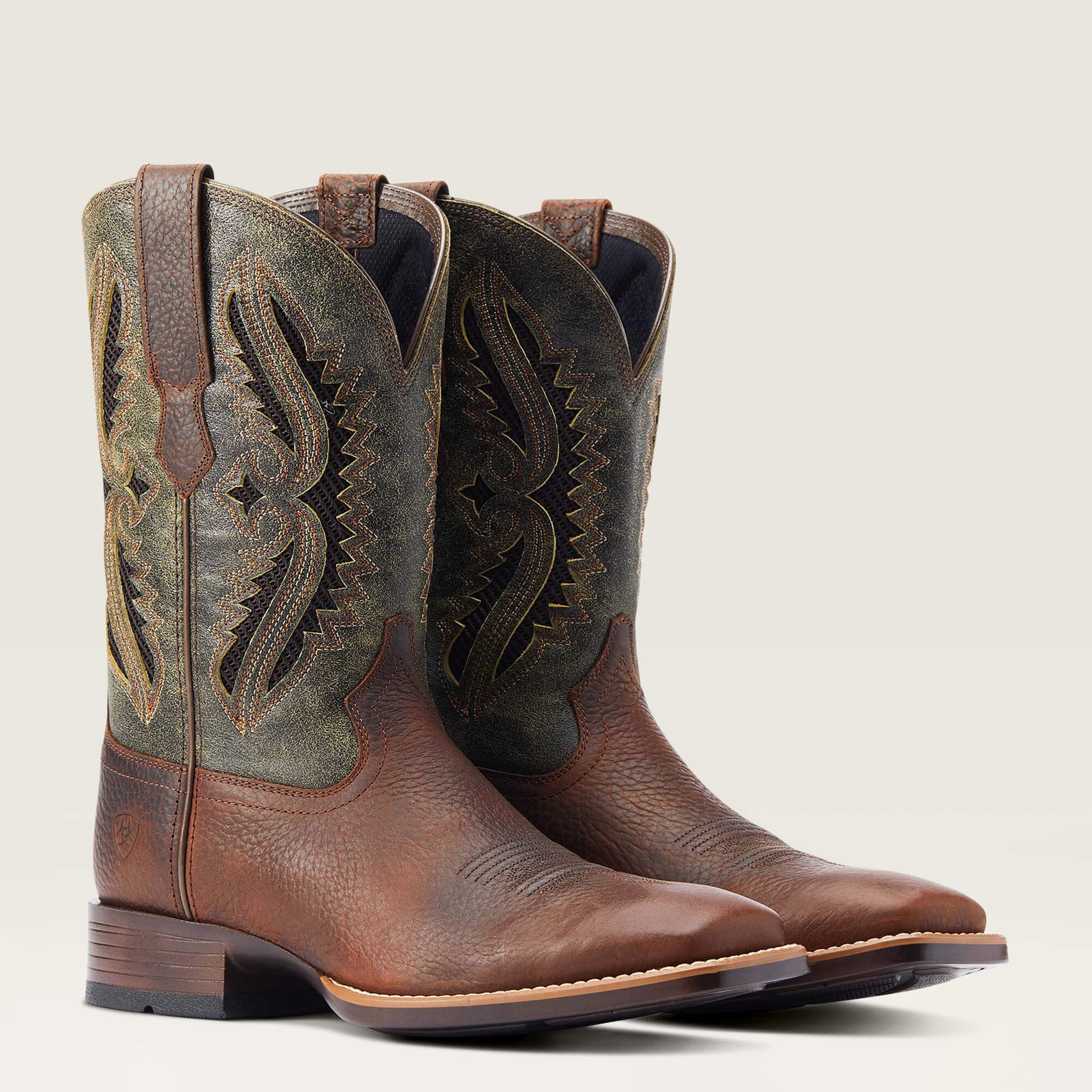 Rowder VentTEK 360 Wide Square Toe Cowboy Boot Men - ROWDY RUST