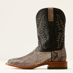 Dry Gulch Cowboy Boot Men - TAN PYTHON/ANCIENT BLACK