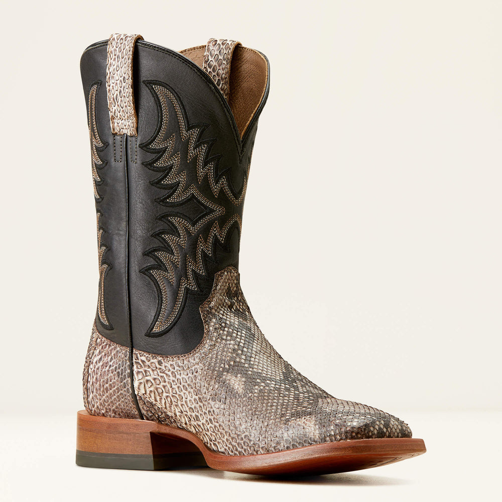 Dry Gulch Cowboy Boot Men - TAN PYTHON/ANCIENT BLACK