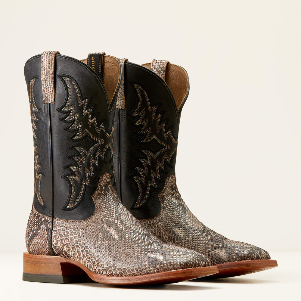 Dry Gulch Cowboy Boot Men - TAN PYTHON/ANCIENT BLACK