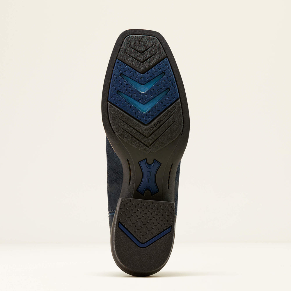 Hustler Cowboy Boot Men - MIDNIGHT BLUE/DARK TAN