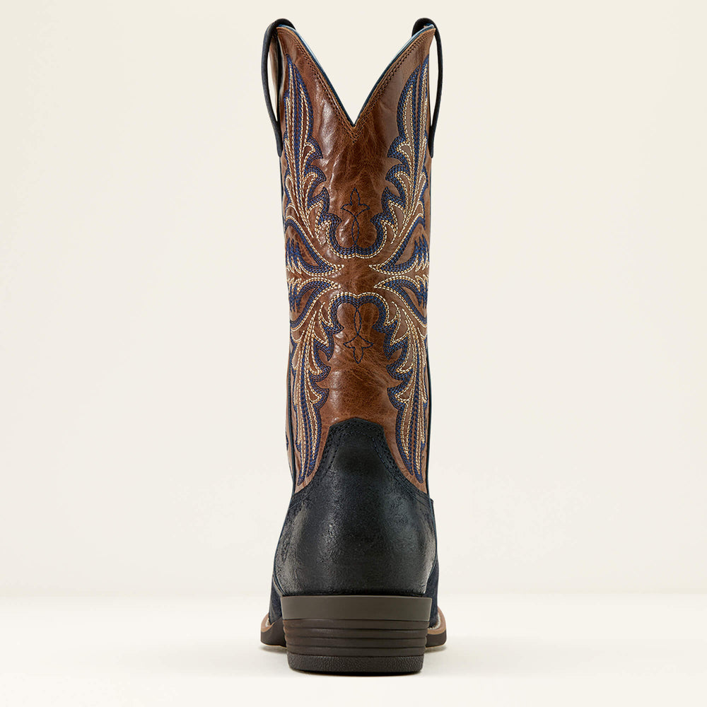 Hustler Cowboy Boot Men - MIDNIGHT BLUE/DARK TAN
