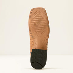 Rio Cowboy Boot Men - HONEY TAN FULL QUILL OSTRICH/CHESTNUT BR