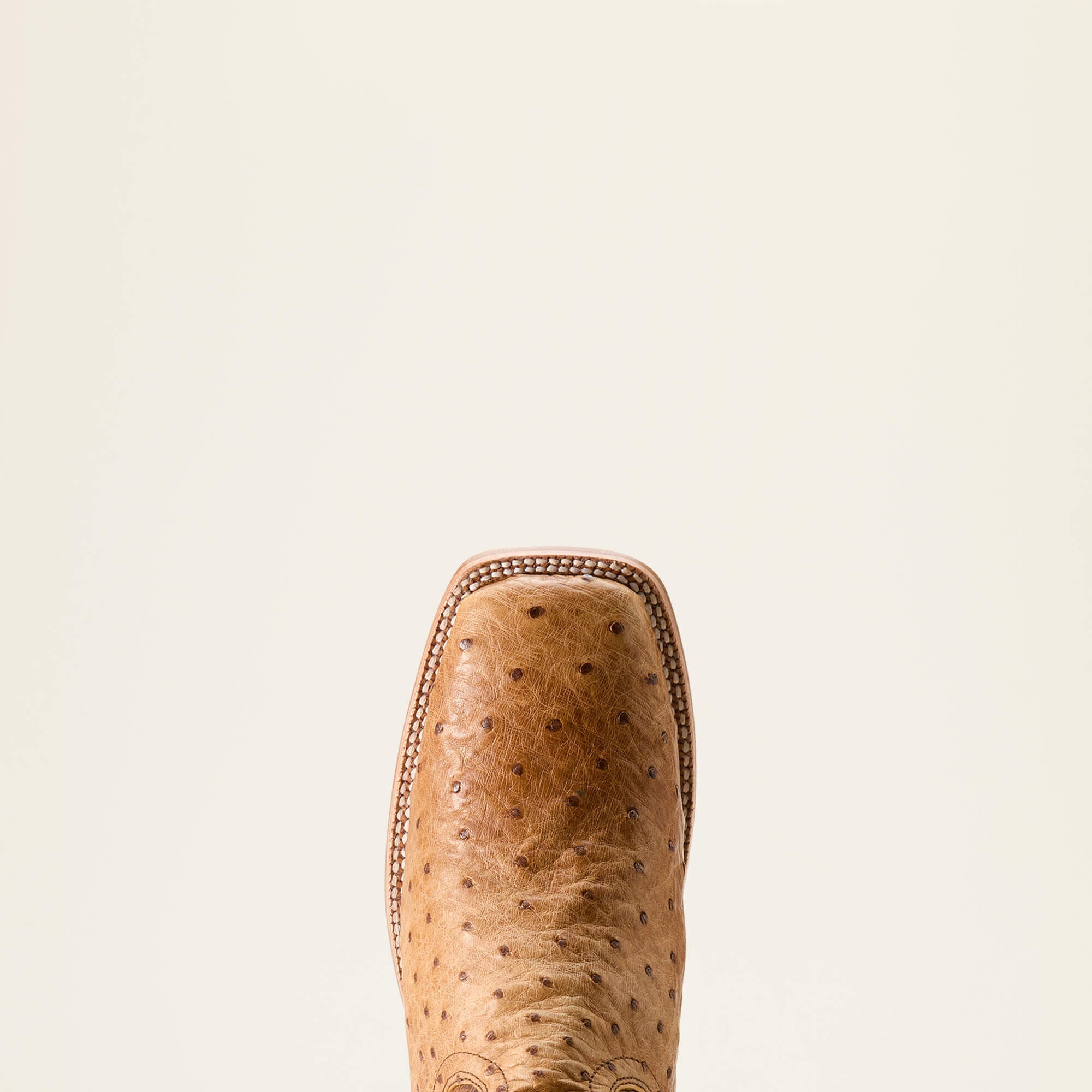 Rio Cowboy Boot Men - HONEY TAN FULL QUILL OSTRICH/CHESTNUT BR
