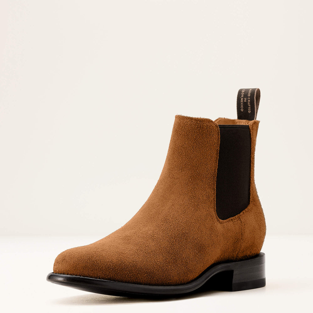 Bench Made Reed Western Boot Men - OILED TAN ROUGHOUT