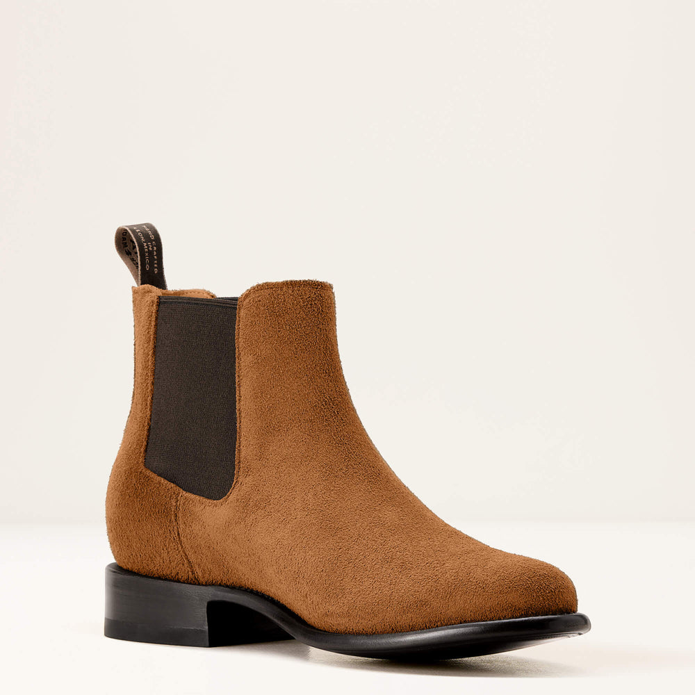 Bench Made Reed Western Boot Men - OILED TAN ROUGHOUT