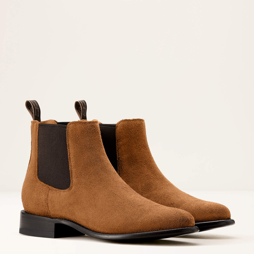 Bench Made Reed Western Boot Men - OILED TAN ROUGHOUT