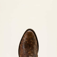 Vesper Cowboy Boot Men - STONEWASH TAN FULL QUILL OSTRI/BASIC TAN