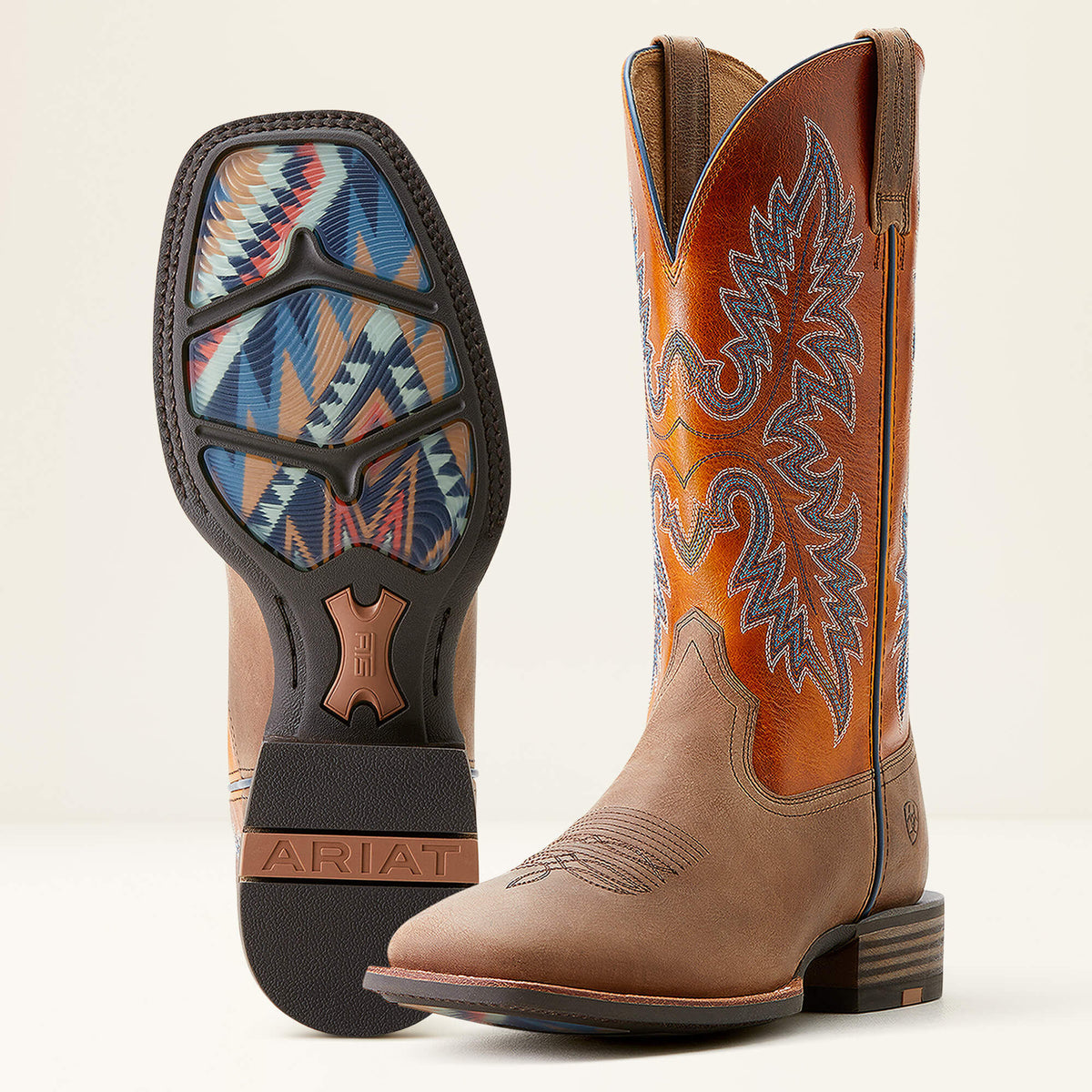 Hudson Cowboy Boot Men - LIGHT TAN/MARIGOLD