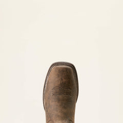 Sting Wide Square Toe Cowboy Boot Men - DARK TAN