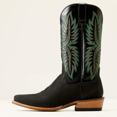 Futurity Rider Cowboy Boot Men - SMOKEY ROUGHOUT/BLACK