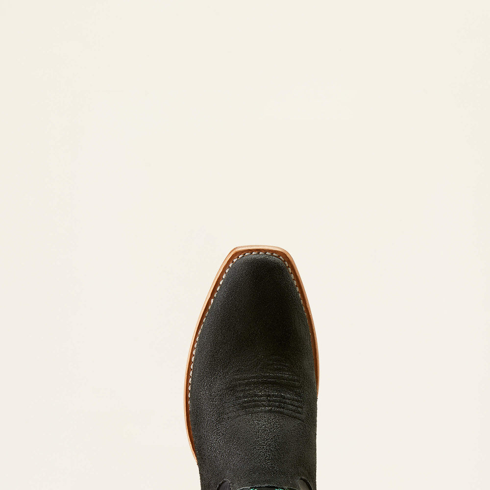 Futurity Rider Cowboy Boot Men - SMOKEY ROUGHOUT/BLACK
