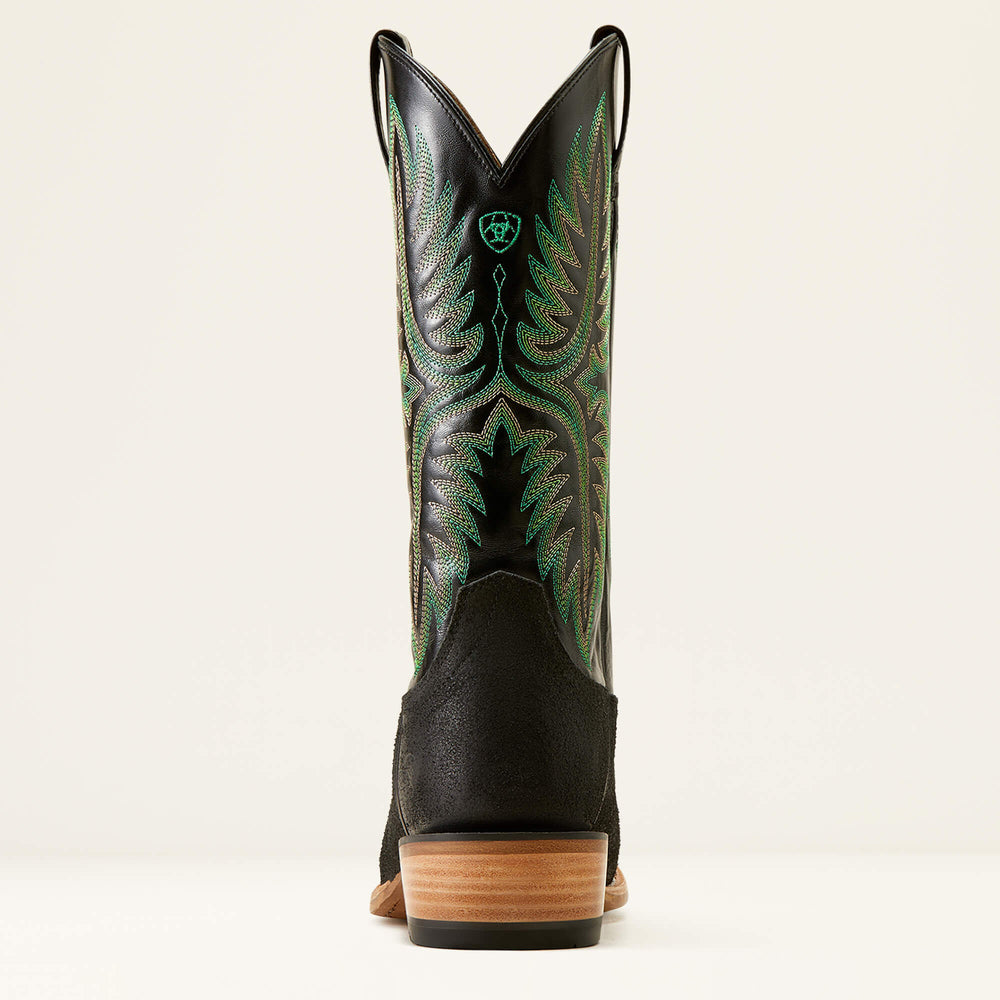 Futurity Rider Cowboy Boot Men - SMOKEY ROUGHOUT/BLACK