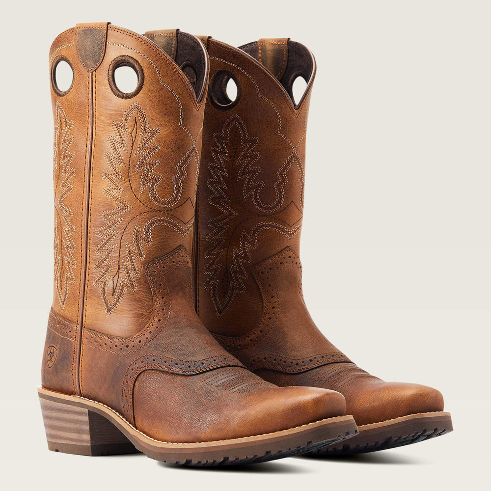 Hybrid Roughstock Square Toe Cowboy Boot Men - SORREL CRUNCH