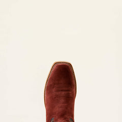 Futurity Time Cowboy Boot Men - MAHOGANY ROUGHOUT/BLACK