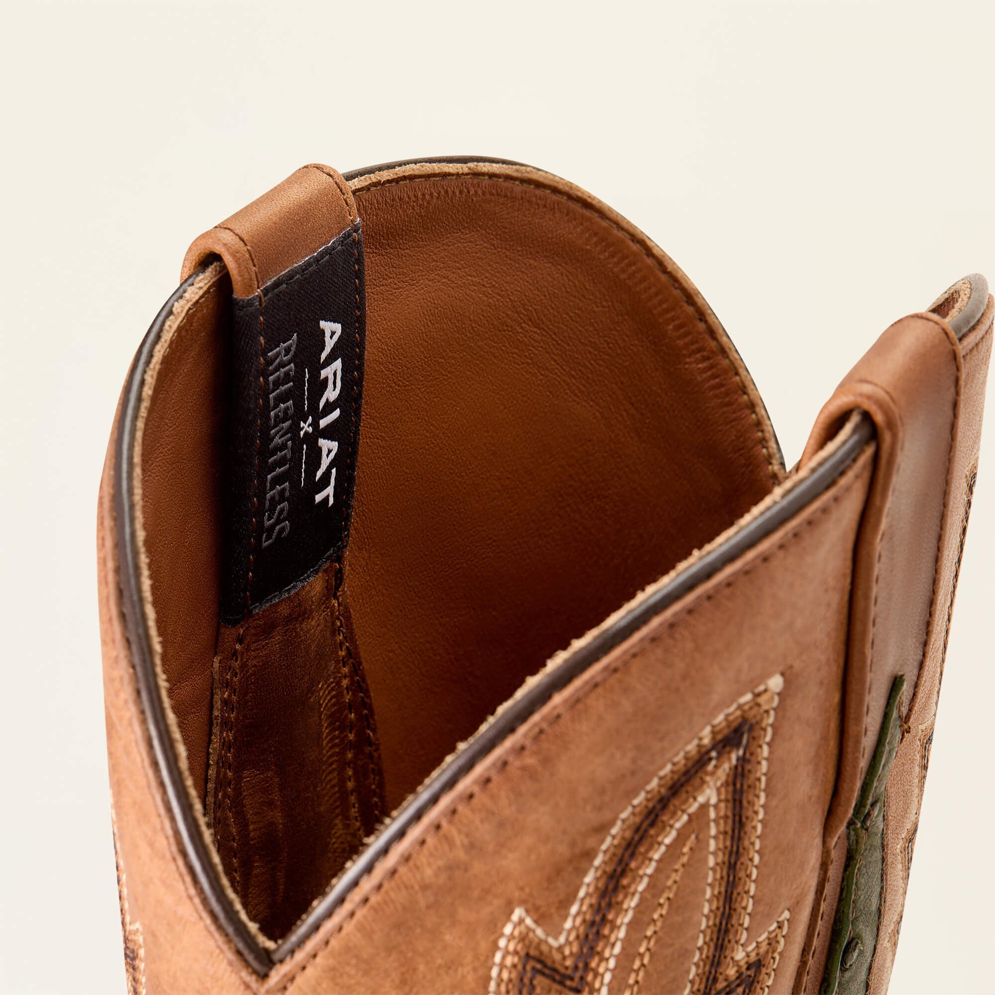 Futurity Relentless Buckles Cowboy Boot Men - OLIVE FULL QUILL OSTRICH/WINDSOR TAN