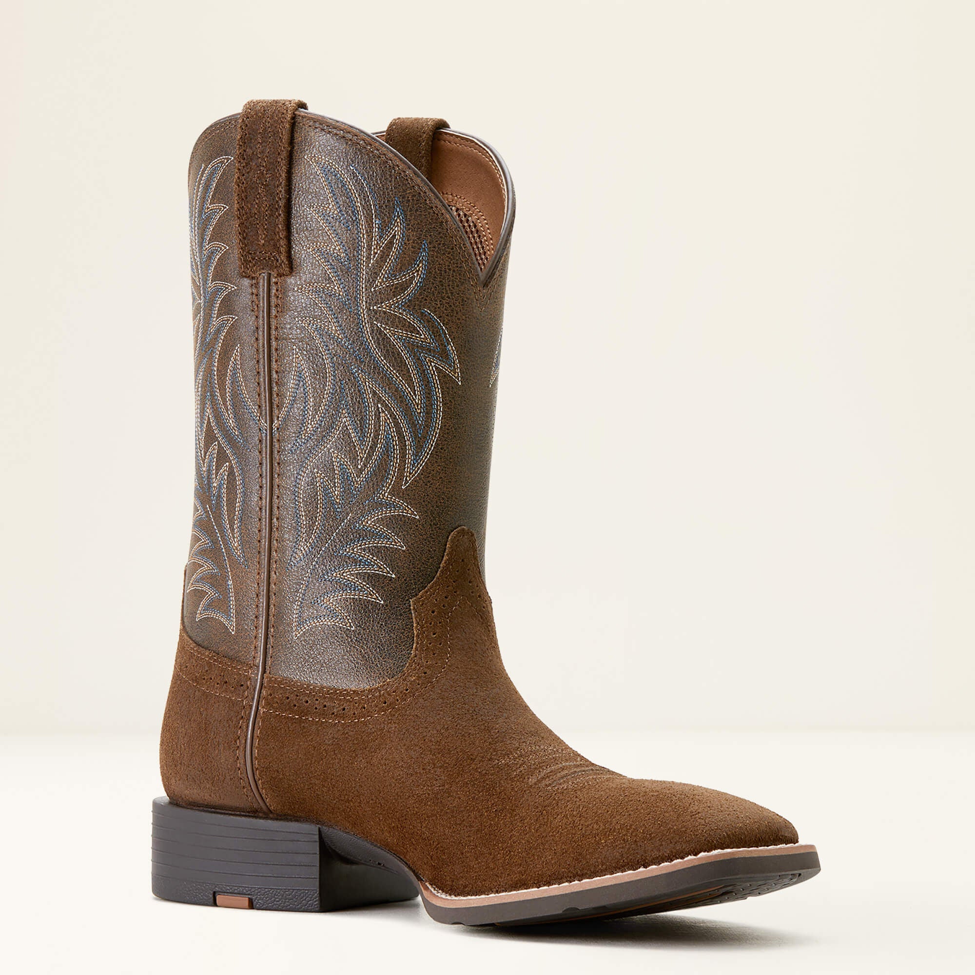 Sport Western Wide Square Toe Cowboy Boot Men - MESA TAN/VINTAGE BOMBER
