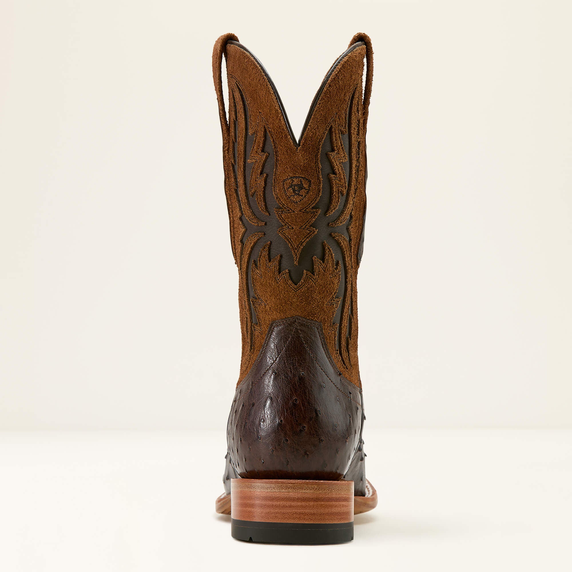 Drifter Cowboy Boot Men - ESPRESSO FULL QUILL OSTRICH/TAN SUEDE