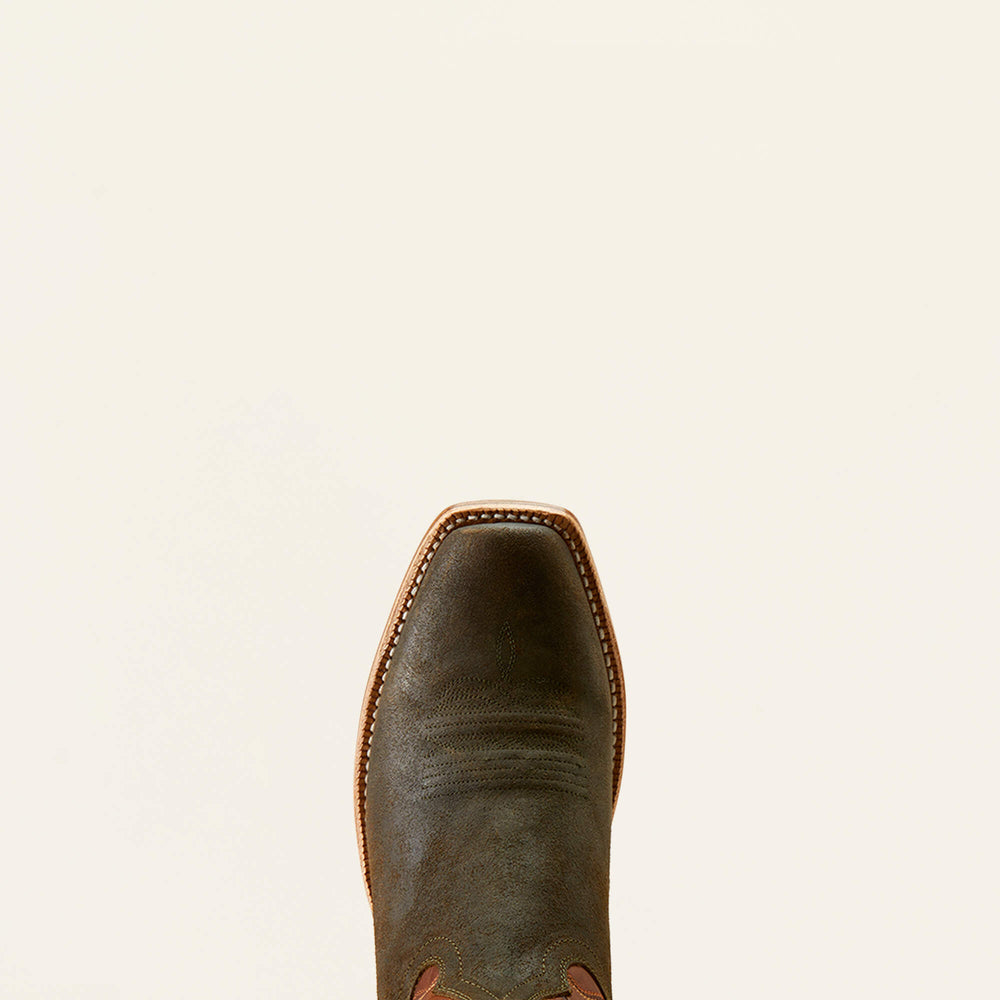 Futurity Time Cowboy Boot Men - OLIVE ROUGHOUT/COPPER CRUNCH