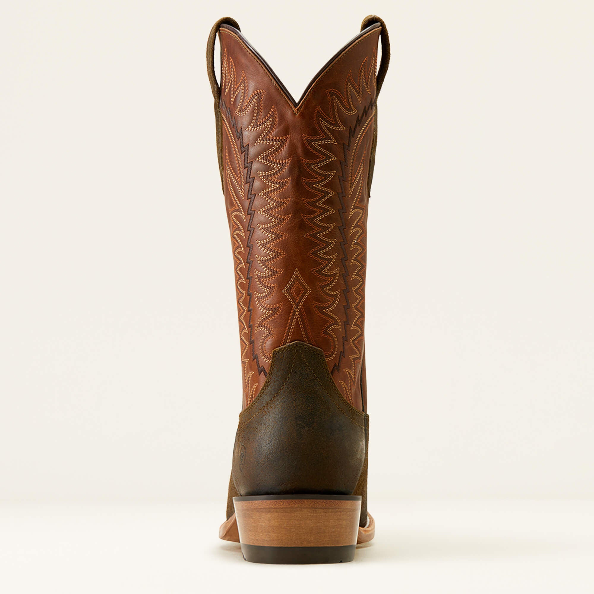 Futurity Time Cowboy Boot Men - OLIVE ROUGHOUT/COPPER CRUNCH