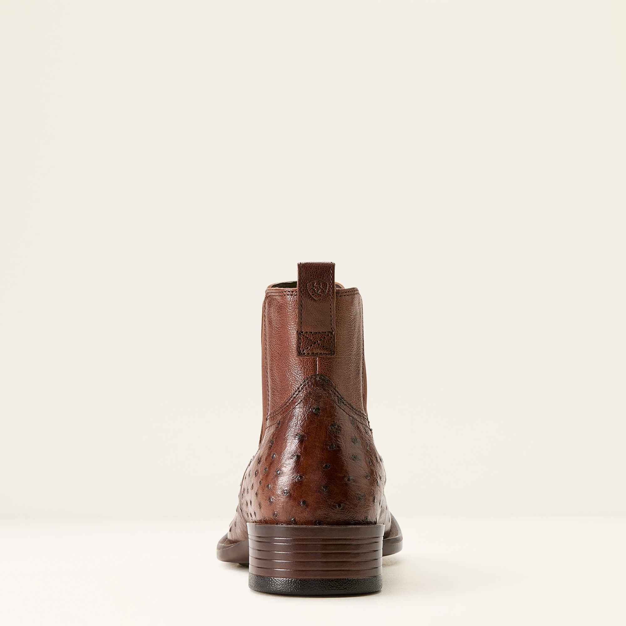 Booker Chelsea Wide Square Toe Western Boot Men - ANTIQUE TABAC FULL QUILL OSTRI