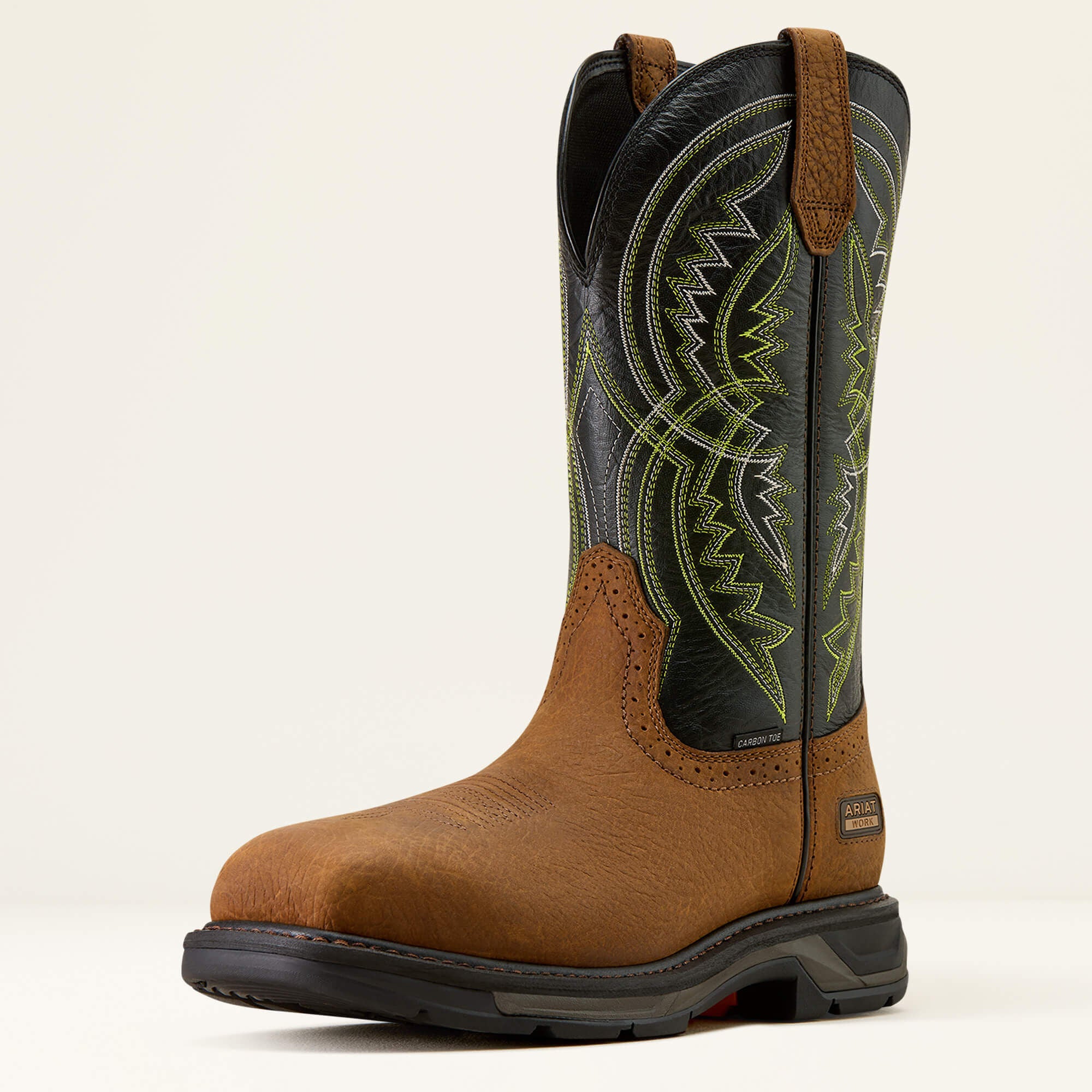 WorkHog XT Coil Wide Square Toe Carbon Toe Work Boot Men - EARTH/BLACK