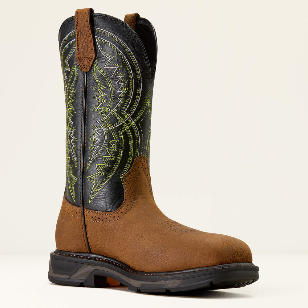 WorkHog XT Coil Wide Square Toe Carbon Toe Work Boot Men - EARTH/BLACK