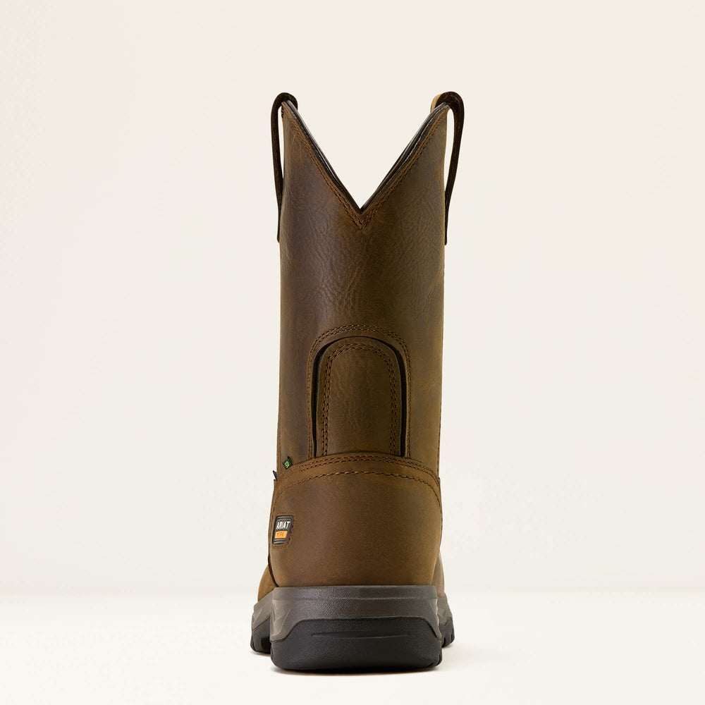 Turbo Duratread Pull On Static Dissipative Composite Toe Work Boot Men - DARK BROWN