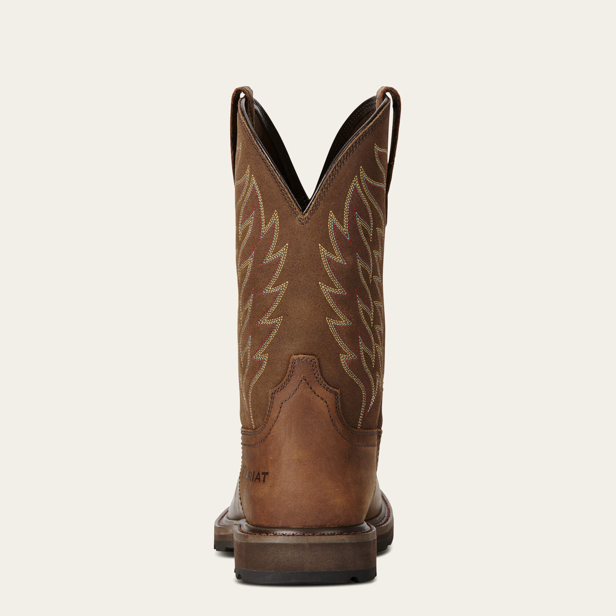 Groundbreaker Wide Square Toe Steel Toe Work Boot Men - BROWN