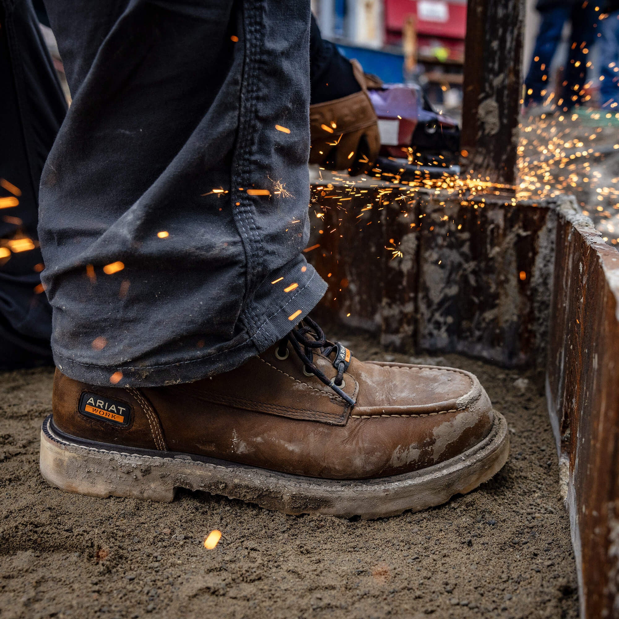 Rebar Lift 6" Waterproof Composite Toe Work Boot Men - DISTRESSED BROWN