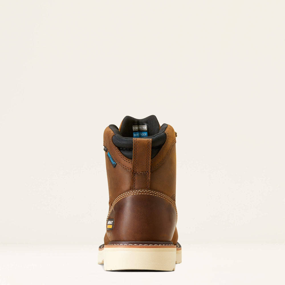 Rebar Lift 6" Waterproof Composite Toe Work Boot Men - DISTRESSED BROWN