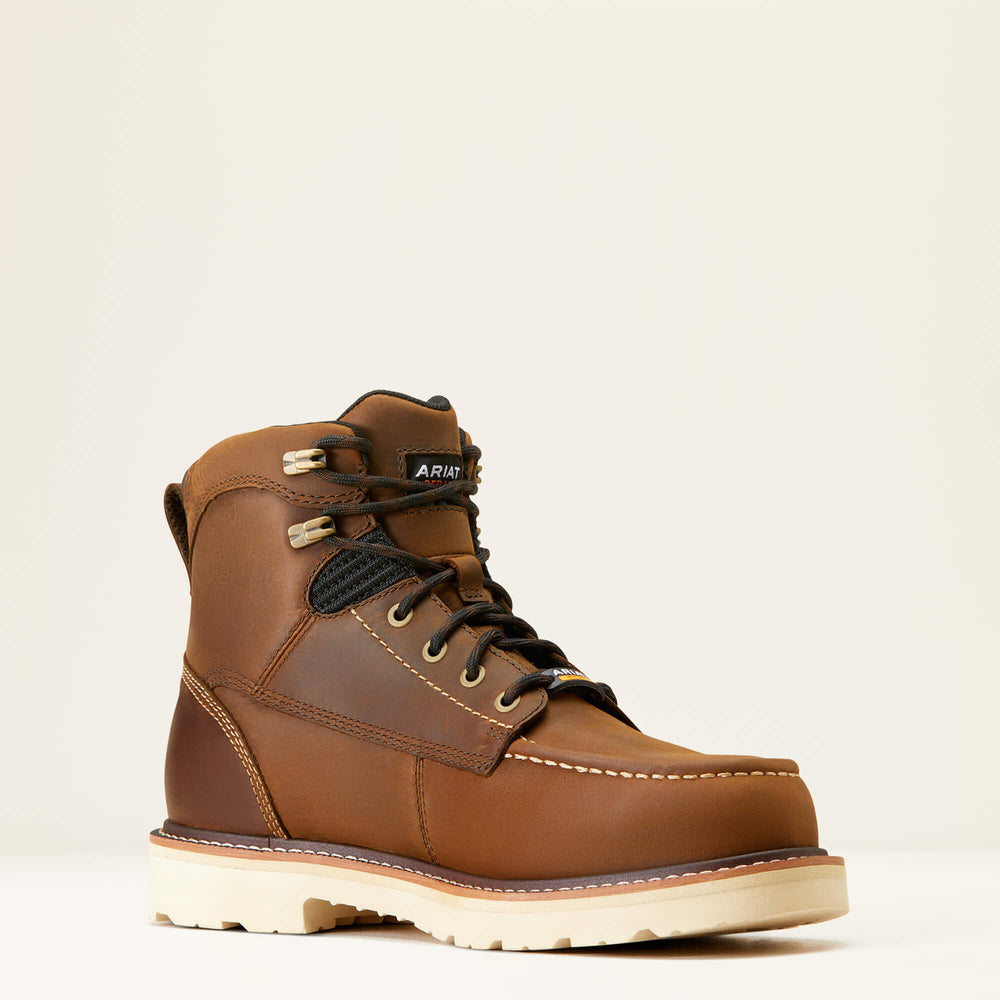 Rebar Lift 6" Waterproof Composite Toe Work Boot Men - DISTRESSED BROWN