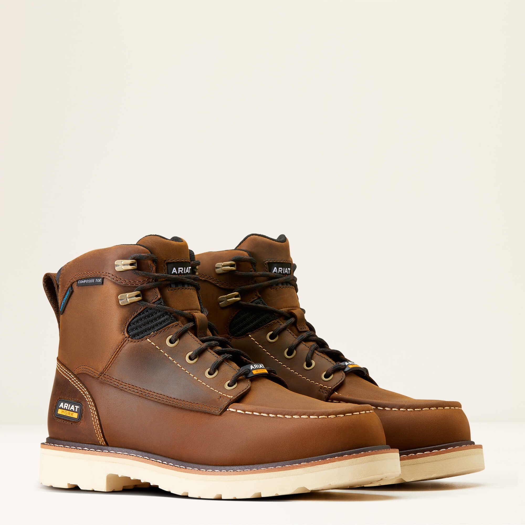 Rebar Lift 6" Waterproof Composite Toe Work Boot Men - DISTRESSED BROWN