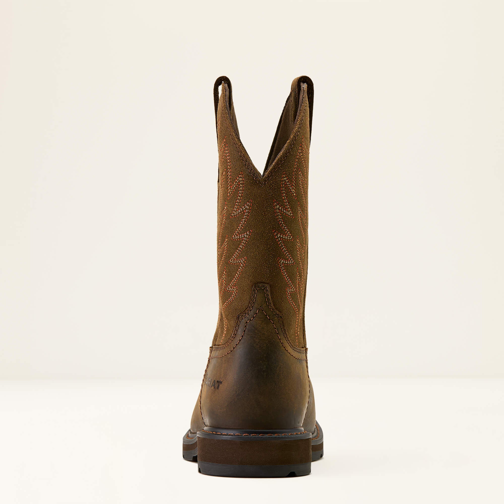 Groundbreaker Wide Square Toe Waterproof Work Boot Men - DARK BROWN