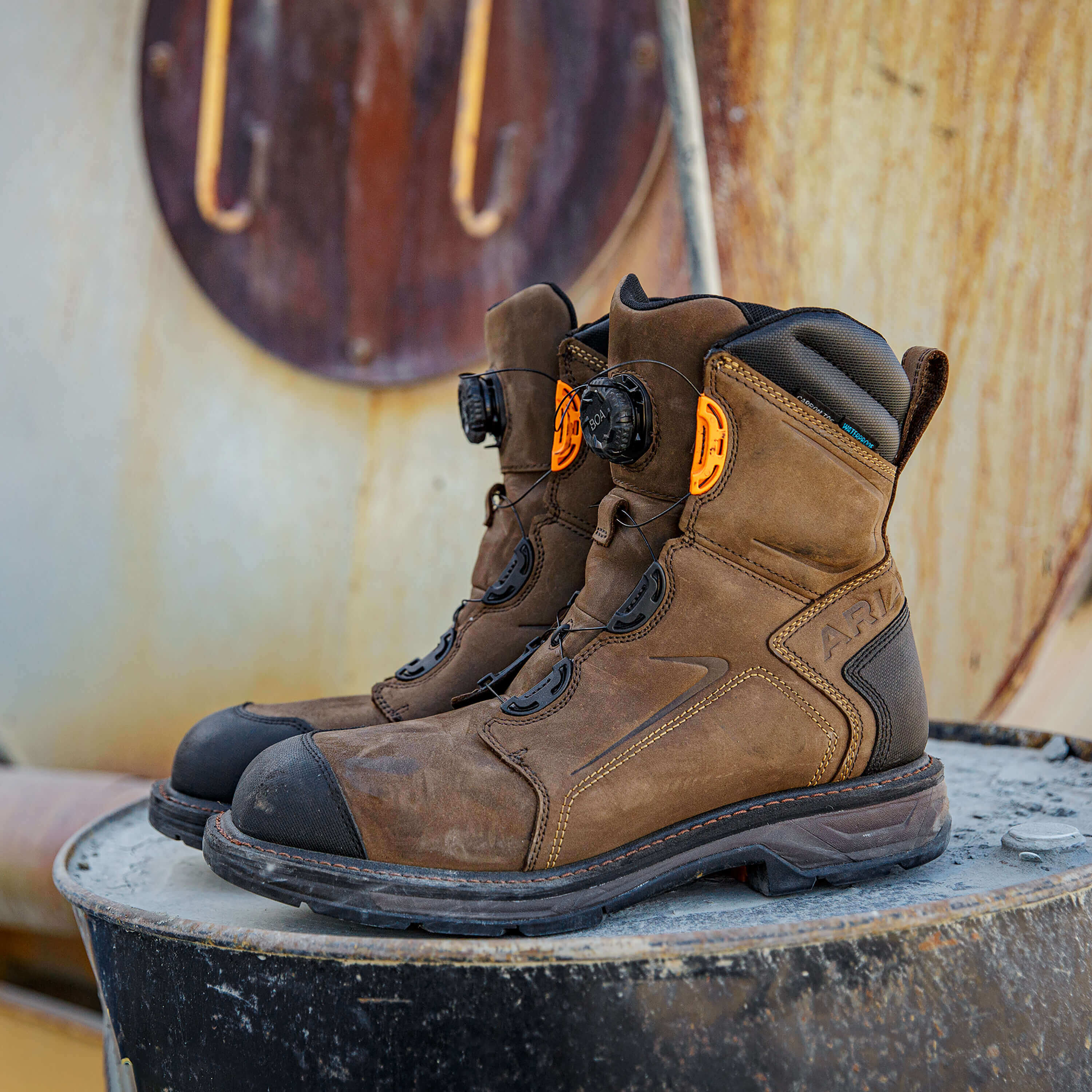 WorkHog XT 8" BOA Waterproof Carbon Toe Work Boot Men - CHOCOLATE BROWN